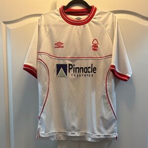 Umbro Vintage Nottingham Forrest White Jersey with Red Trim
